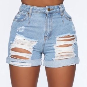 Fashion Nova Distressed Shorts NWOT